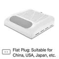 White nail dust collector with gray hand rest and US plug for manicure table - 858-8-White-US Plug