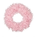 30cm festive pink tinsel Christmas wreath for window holiday decoration and party accents - Simple Style / Medium / Pink