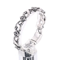 Pulsera punk retro de acero inoxidable 316L con cruz gótica y eslabones de infinito - Estilo Retro de Cruz Hueca (KB162806-KJX)
