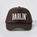 Cappellino trucker vintage marrone DARLIN' in schiuma con rete traspirante e cinturino - caffè