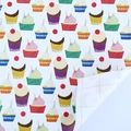 Cartoon cupcake pattern gift wrapping paper with self-adhesive grid backing for easy cutting - Colorful Ice Cream