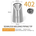 304 stainless steel piping nozzle 402 with dimensions 38x25mm for cake decorating - 402 (Chrysanthemum Shape)