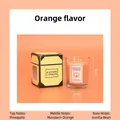 Vela aromática de naranja en frasco de vidrio naranja con caja de regalo amarilla, 5x6cm - Naranja pequeña - Naranja