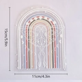 Detail of mushroom and rainbow embroidery patch with size markers 15cm by 11cm - RPS065: Rainbow Mushroom Astrology
