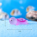 Micro landscape turtle miniature in purple resin, measuring 2.3cm long and 0.9cm high - Small / Purple