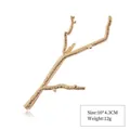 Minimalist gold-finished metal hair clip in a natural branch shape, 10x4.3cm hair accessory - Style 2 Gold