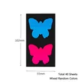 Waterproof butterfly-shaped transparent PET sticky notes set in blue and pink colors - 2 Butterflies Shape