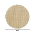Natural 40cm round sisal rug with woven plant fiber texture for minimalist home decor - Diameter 40CM / Round / Natural Sisal / Overlocked
