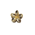 Golden metal egg flower hair claw clip with a polished finish and five-petal design - Electroplated Rose Gold