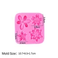 Pink silicone flower mold for sunflower and daisy DIY fondant chocolate crafts - 2# (Pink 15-830) / Pink
