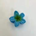 Blue and green gradient tropical flower hair claw clip for women's hair styling - Frangipani Hair Clip / 6x5x3.8CM / Sapphire Blue