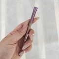 Single eyeshadow brush with soft white bristles and stylish purple metallic handle - Purple Grape - White Bristle Eyeshadow Brush