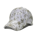 Stylish white baseball cap featuring elegant floral embroidery and breathable lace fabric - 56-60cm Adjustable / White