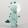 Cute green dinosaur magnetic night light with LED bulb for kids' bedside decor - Dinosaur Mini Night Light (LD17) / Grey Green