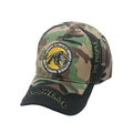 Camo baseball cap with black panther embroidery and All Power To The People text - M (56-58cm) / Camouflage