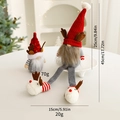 Christmas gnomes with reindeer antlers in red sequins and cozy knit fabric with sizes - Gnome Ornament Set 9 (2 Pcs)