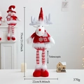 Detail of telescopic plush reindeer doll with dimensions 55x22cm for Christmas decor - Red Telescopic Reindeer