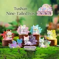 Luminous fox figurine blind box with translucent resin tails and glowing glitter finish - -133 Tushan Nine-tailed Fox Second Set 6 / Full Box Set