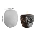 Lighthouse relief silicone mold for DIY cylindrical candle jars and plaster crafts - Relief Island Cylinder