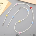 63cm handmade white faux pearl crossbody phone chain with colorful heart beads - K3738 Colorful Heart Pearl 2-in-1 (Detachable)