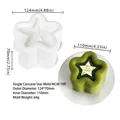 Star-shaped silicone mold MCM-709 for mousse and chocolate with green star dessert - Single Groove Star MCM-709