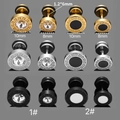 Pendientes de acero inoxidable con circonita y diseño de greca griega clásica - Estilo Zirconia-10mm / Dorado