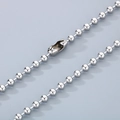 Polished stainless steel silver ball bead chain with barrel connector clasp for DIY jewelry - 6mm Bead Diameter (KN93488-Z)