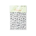3D crystal nail stickers featuring black bows and white pearl accents on white background - to4819-2 Crystal Diamond (Black Bowknot Pearl)