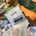 Blue and white plaid hair clip with cloth label and pink paperclip detail on display card - Blue Checkered - Pink Paperclip BB Clip