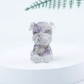 Miniature Schnauzer figurine made of purple crystal resin for home decor and desktop - 33 Dream Amethyst