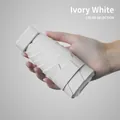 Mini portable folding umbrella in ivory white with ultra-light sun protection design - White (Cloth Cover)