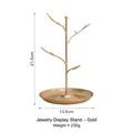 Golden Cupid arrow jewelry stand tree organizer for earrings and necklaces 21.5cm height - Golden Tree Jewelry Tray