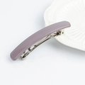 Minimalist matte purple spring hair clip with a smooth resin finish on a white background - Square Style / Glossy Purple