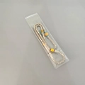 Portable PVC jewelry storage bag containing a natural seed bead bracelet with turquoise accents - 36 Micron 7.5x30cm Resealable / 100 Pcs/Pack