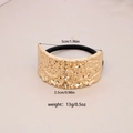 Golden hammer textured metal bow hair tie with dimensions 5cm x 2.5cm and 13g weight - #17-Thickened Hammered