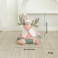 Gnome de Noël renne rose en peluche avec pull tricoté et dimensions de 35 cm de haut - Renne Assis Style B