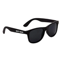 Lunettes de soleil noires carrées de mariage avec imprimé Best Man blanc sur la branche - Témoin