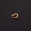 Boucles d'oreilles huggie cœur en acier inoxydable doré poli pour femme - Style Coeur Conventionnel (360-2#G)