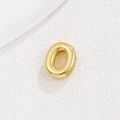 Makroaufnahme einer 18K vergoldeten puffy Buchstabe O Perle für DIY Schmuckanhänger - O-Stil (5772646001925) / Nur Anhänger / Gold