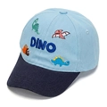 Blue cotton kids baseball cap with dinosaur embroidery and Dino patch detail - 52-54cm / Sky Blue