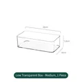Transparent acrylic storage bin for fridge organization 20x10x5.8cm medium size - Low Transparent Box - Medium - PET