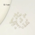 Cuentas espaciadoras geométricas huecas triangulares plateadas para joyería DIY y pulseras - 3mm Agujero 1,2mm / Plateado