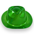 Grüner Partyhut aus Kunststoff mit Metallic-Finish für St. Patrick's Day und Partys - Einheitsgröße(57-58cm) / Grün