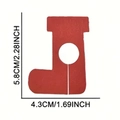 Segnaposto in feltro rosso a forma di calza di Natale per bicchieri, alto 5,8 cm - Socks / Rosso