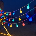 Multicolor spherical LED string lights for outdoor camping and festive decoration - Small Round Balls (colorful) / 1.5m 10LED Battery