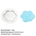 White silicone cloud mold with smiling face and product dimensions for DIY fondant - US 4 / Gray