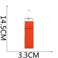 Orange woven fabric keychain with silver metal lobster clasp, measuring 14.5cm by 3.3cm - Small / Orange
