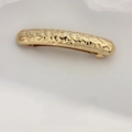 Elegant golden hair clip with hammer texture and spring clasp for modern styling - Gold Curved Hammered Clip