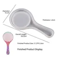 Moule en silicone pour brosse à cheveux en résine époxy violette avec dimensions - Moule à peigne rond