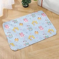 Quilted light blue pet sleeping mat with cute cartoon dragon patterns and soft fabric - Sky Blue Dragon